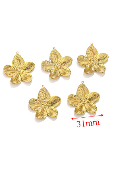 Choice Z1961G 5 قطع قلادة زهرة من الفولاذ المقاوم للصدأ لصنع المجوهرات أقراط ...