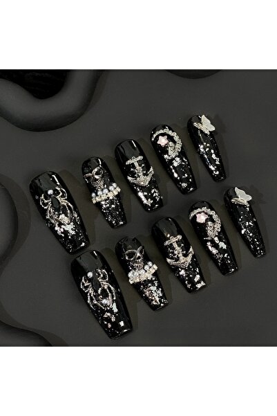 Choice SJ0719-XS (10 قطع) لون أسود ناعم يقترن بتفاصيل قوطية مذهلة، مناسب للأم...