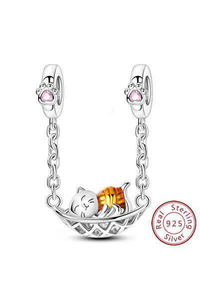 Choice KTC1250 قلادة خرز مكعب روبيك على شكل مخلب لطيف من الفضة الإسترلينية عي...