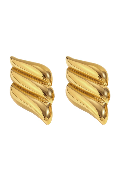 Choice Gold-color Stud Earrings Gold Color Stainless Steel Earrings for Sensi...