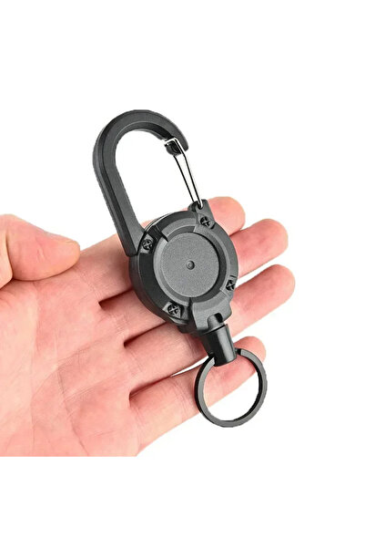 Choice 1 قطعة سوداء 1 قطعة حبل سلكي رياضي قابل للسحب سلسلة مفاتيح سهلة السحب ...