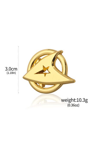 Choice دبوس معدني مطلي بالمينا من مسلسل ستار تريك التلفزيوني، قطعة واحدة، شار...