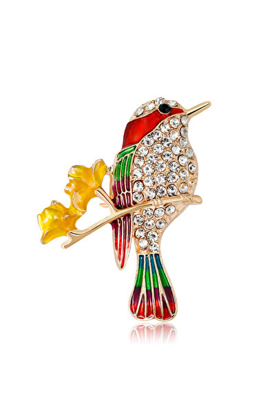 Choice 02zhitouniao- دبابيس طيور حمراء رقيقة مرصعة بأحجار الراين على أغصان ال...