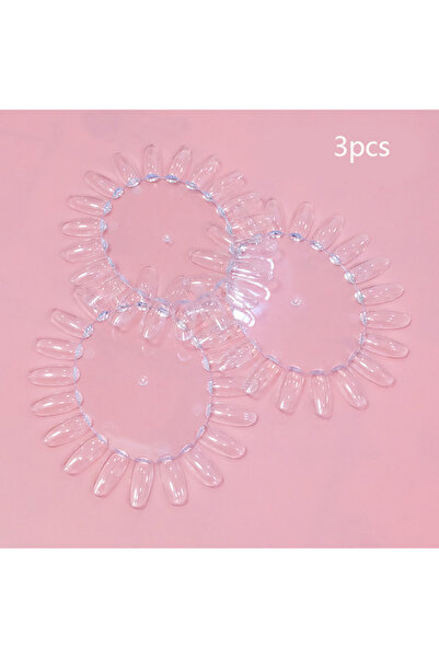 Choice 3 أعواد عرض أظافر بيضاوية شفافة 80/50/20 قطعة، عينة أظافر، أطراف أظافر...
