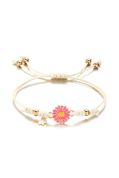 RINHOO FRIENDSHIP BR24Y0149-3 Simple Sunflower Bracelets for Women Handmade B...