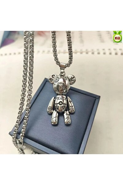 Choice قلادة دب متحركة إبداعية من Big Bear Hip Hop بتصميم هيب هوب، بسيطة وأني...