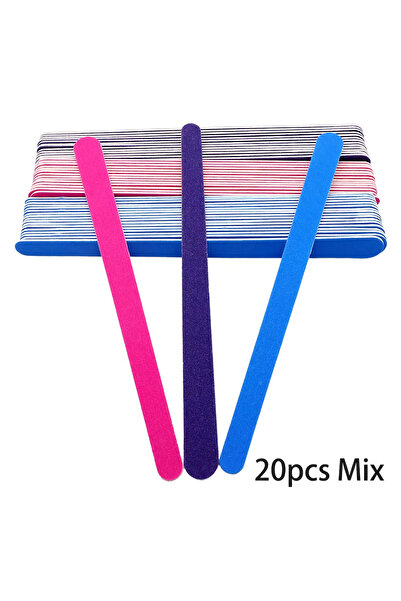 Choice 20 قطعة من مبردات الأظافر الخشبية الاحترافية ذات النهايتين بعرض متنوع ...