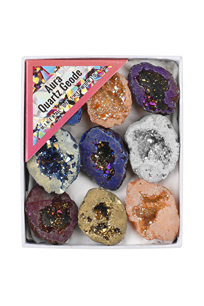 Choice صندوق واحد يحتوي على 9 قطع من حجر العقيق الطبيعي، بلورات شفاء غير منتظ...