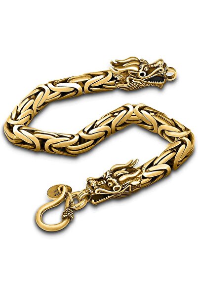 Choice A10028-سوار ذهبي برأسين على شكل ثعبان من الأبراج الفلكية للرجال مصنوع ...