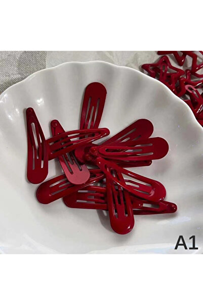 Choice A1 5 قطع من مشبك معدني على شكل نجمة حمراء مشبك شعر محظوظ للبنات دبابيس...
