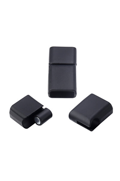 Choice 12 × 6 مم 5 قطع مربعة سوداء غير لامعة 5 قطع من مشابك مغناطيسية من سبائ...