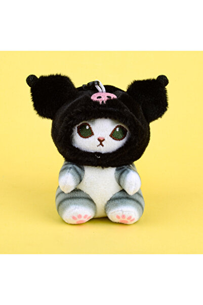 Choice 10 cm black Cute Cute Shark Cat Hanging Plush Toy Kitten Bag Hanging D...