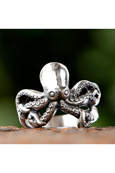 Choice 12 As shown 2024 New 316L Stainless Steel Vintage COOL Octopus Ring Wi...