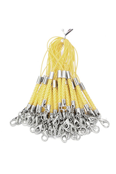 Choice حبل مضفر أصفر مكون من 10 قطع/مجموعة، سلسلة مفاتيح مع مشابك جراد البحر،...