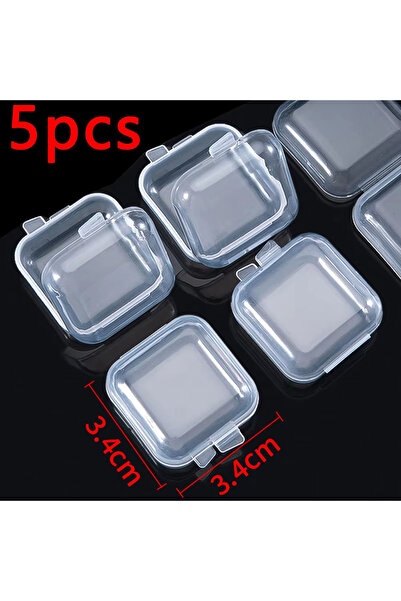 Choice 5 قطع 5/20 قطعة صندوق تخزين بلاستيكي صغير شفاف لتخزين المجوهرات وعلبة ...