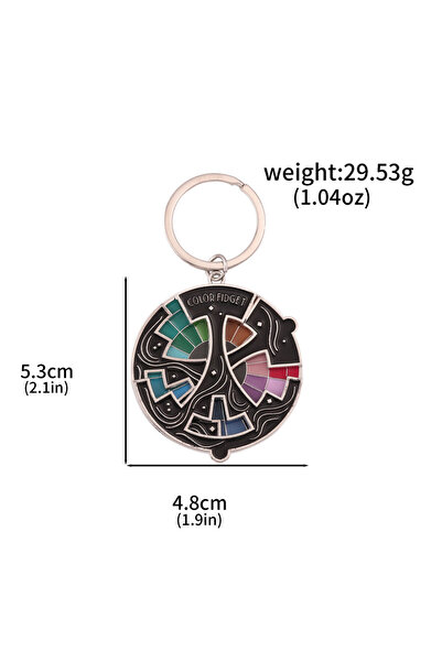Choice K00930 Color Design Colourful Anxiety Relief Badge Color Fidget Wheel ...