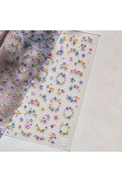 NAILFYOU Choice TO5101 Colored Floral Plant 5D Dried Flower Petal Garland Wre...