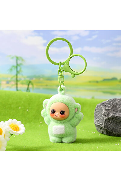 Miniso 6 cm Dipsy New Cartoon Teletubbies Flocking Keychain Anime Car Phone P...