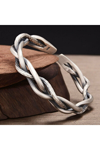 Choice سوار مجوهرات رجالي عتيق، سوار منسوج ملتوي، أساور للنساء والرجال، مصنوع...