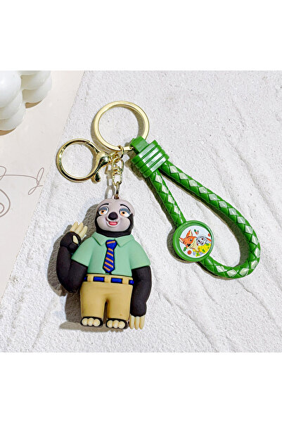 Miniso KC4407 Zootopia Keychain Set Judy& Nick Wilde PVC Figure Keychain, Dis...