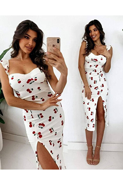 OEMN Women's Polka dress, elastic cotton, various prints, Single Dimension