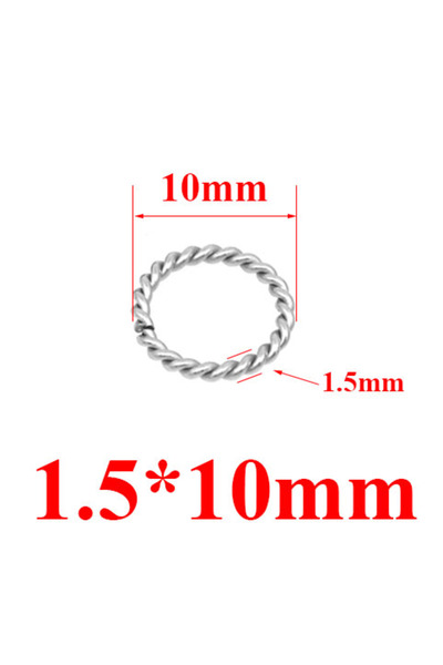 Choice 1.5 × 10 مم 50 قطعة من حلقات القفز الحلزونية المفتوحة من الفولاذ المقا...
