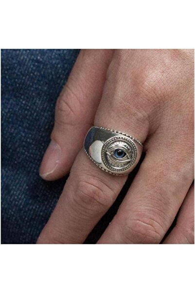 Choice 12 خاتمًا فضيًا جديدًا بسيطًا على شكل عين الشيطان، خواتم رجالية من نوع...