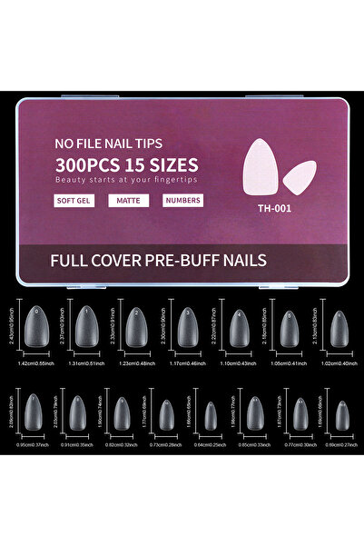 Choice TH-001 300 قطعة من أطراف الأظافر الهلامية الناعمة ذات التغطية الكاملة ...