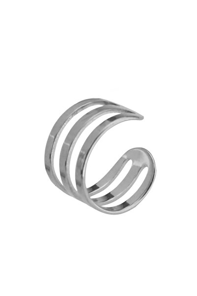 Choice قطعة واحدة من أقراط الأذن الكورية الرجالية المصنوعة من الفولاذ التيتانيوم الفضي على شكل حرف A للرجال مع مشبك أذن واحد