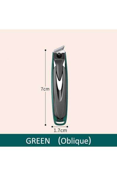 Choice6 مقص أظافر أخضر مائل ملون، مقاوم للرذاذ، قابل للفصل، مقاس صغير