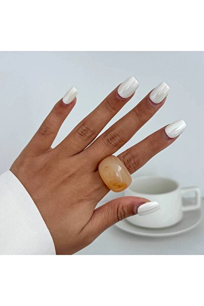 Choice F00K1H200935 IngeSight.Z Y2K خواتم كورية بسيطة من الراتينج والأكريليك للنساء عصرية دائرية كبيرة بمقبض إصبع Kpop