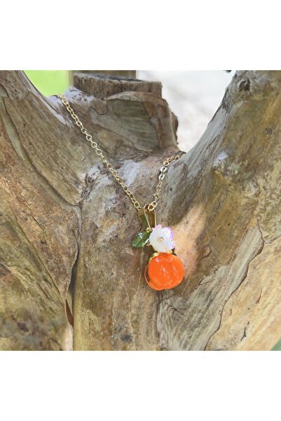 Choice قلادة على شكل فاكهة الكاكي اللذيذة، ليمون، توت أزرق، فراولة، فاكهة الك...