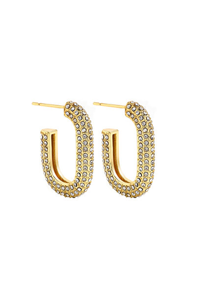 Choice 21866 أقراط دائرية أنيقة من الزركون المكعب الزركوني للنساء على شكل حرف...