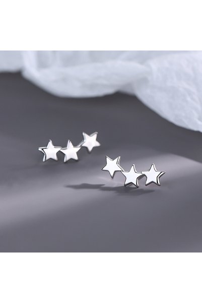 Choice 1 Pair qd390-4 Fashion Silver Color Cross Star Stud Earrings Women Gif...