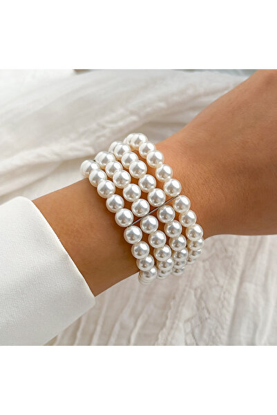 Choice 2097 IngeSight.Z Luxury Multilayer Imitation Pearl Beaded Wide Cuff Br...