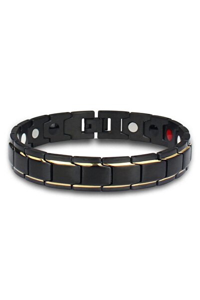 Choice سوار مجوهرات كلاسيكي من الذهب الأسود الصحي المغناطيسي لتخفيف آلام الته...