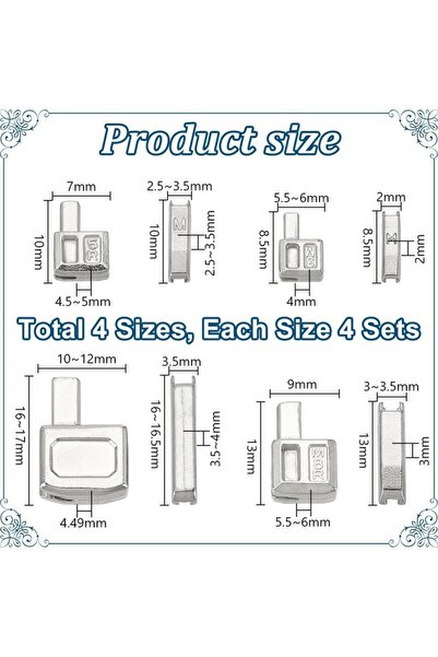 Choice AECH02-18000 16 مجموعة من مثبتات مزلاج السحاب #3#5#8#10 سدادة السحاب إ...