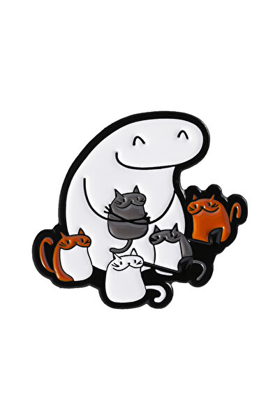 Choice QHXZ5176 Cartoon Stick Figure Enamel Pins Custom Hand-Drawn Line Brooc...