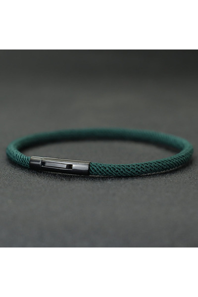 Choice21 19.5cm(7.7inch) Green Noter Fashion Men Cord Bracelet Premium Select...