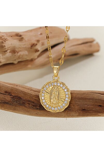 Choice TP-04248-01 قلادة سلسلة سيدة العذراء بتصميم ريترو فاشون للنساء، مرصعة ...