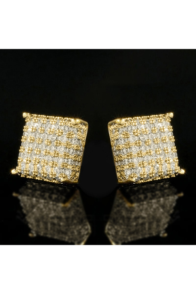 Choice E2812 Huitan Women Men Stud Earrings Classic Square Shaped Ear Stud Pi...
