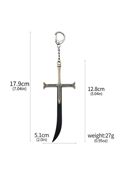 Choice سلسلة مفاتيح أنمي دراكول ميهوك، سيف أسود، قلادة، دعائم تنكرية، قلادة عيون الصقر، K00836