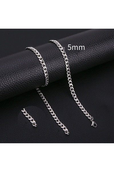 Choice 60cm HC0002S5MM HIYEE NK Cuban Chain for Women Men Necklace Jewelry Gi...