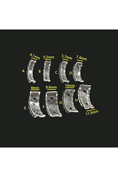 Choice 8 قطع - B 8 مقاسات من السيليكون غير المرئي الشفاف لتحديد مقاس الخاتم وحامل الخاتم غير المرئي المقاوم للفقد