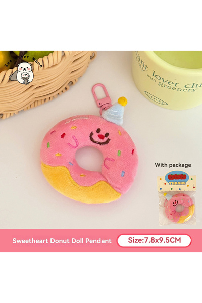 Choice Plush B Cartoon dessert doll pendant girl's heart versatile keychain b...