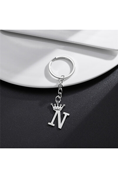 Choice سلسلة مفاتيح جديدة مكونة من 26 حرفًا أوليًا للنساء من الفولاذ المقاوم ...