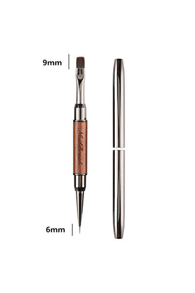 Choice G-B752-03 1/4 قطعة مقبض خشبي دائري مزدوج من الفولاذ المقاوم للصدأ إبرة...