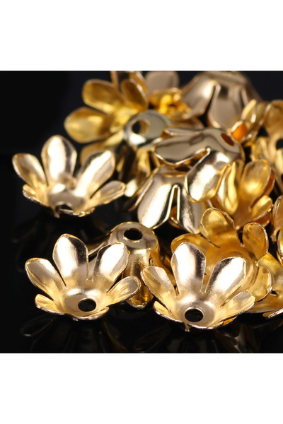 Choice 12 مم 50 قطعة 6 8 12 مم الفولاذ المقاوم للصدأ ورقة زهرة أغطية نهاية ال...