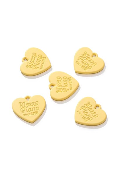 Choice 10 قطع من المعلقات على شكل قلب بلون الحلوى الصفراء لسوار وأقراط وقلادة...