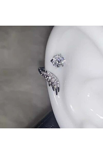 Choice 01 قطعة واحدة جناح فضي اللون من الفولاذ المقاوم للصدأ 316L على شكل عظم...